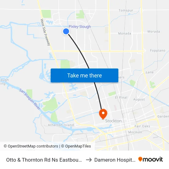Otto & Thornton Rd Ns Eastbound to Dameron Hospital map
