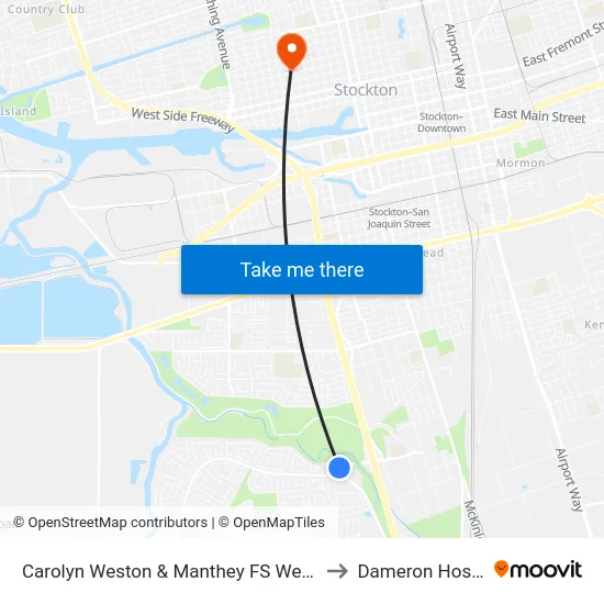 Carolyn Weston & Manthey FS Westbound to Dameron Hospital map