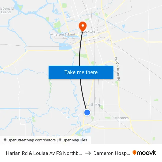 Harlan Rd & Louise Av FS Northbound to Dameron Hospital map