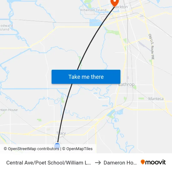 Central Ave/Poet School/William Larsen Park to Dameron Hospital map
