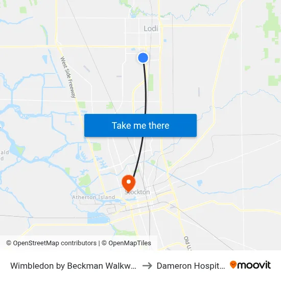 Wimbledon by Beckman Walkway to Dameron Hospital map