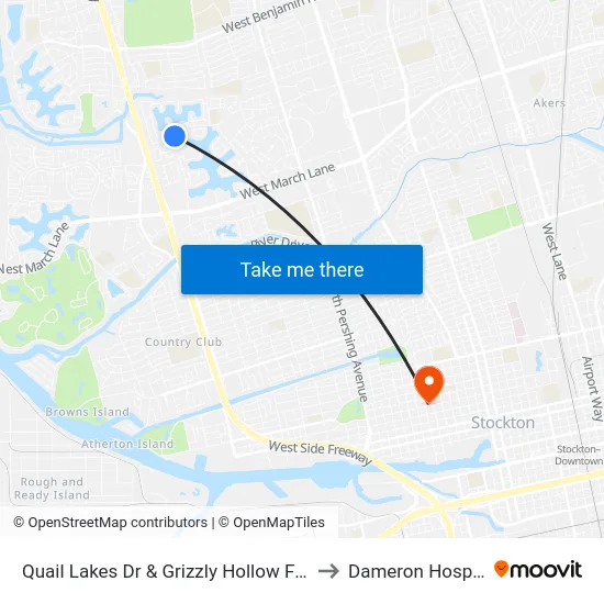 Quail Lakes Dr & Grizzly Hollow Fs/Nb to Dameron Hospital map