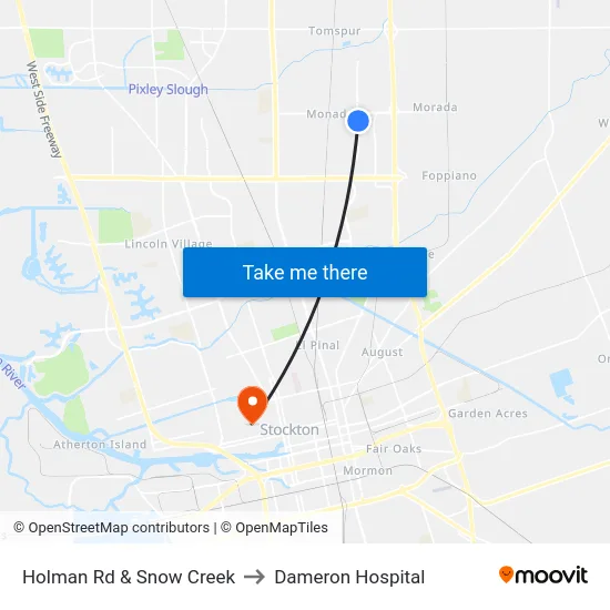 Holman Rd & Snow Creek to Dameron Hospital map