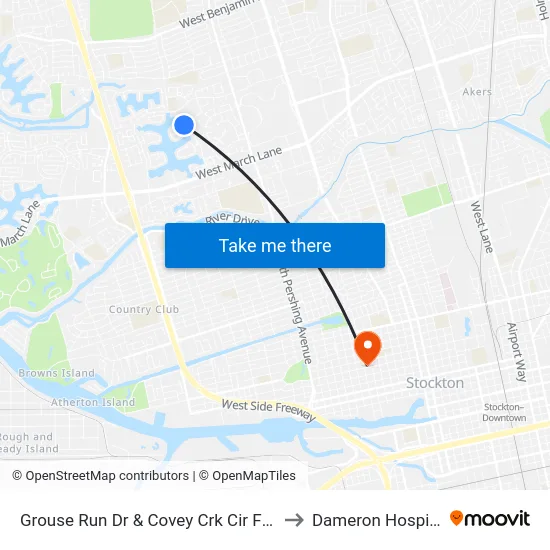 Grouse Run Dr & Covey Crk Cir Fsnb to Dameron Hospital map