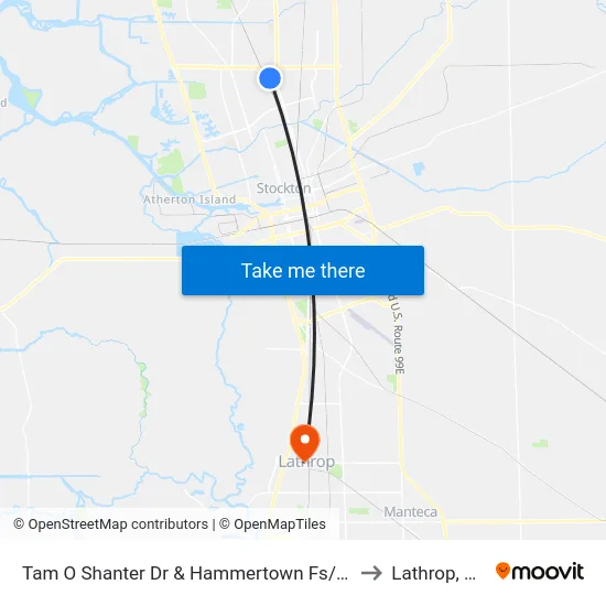 Tam O Shanter Dr & Hammertown Fs/Sb to Lathrop, CA map