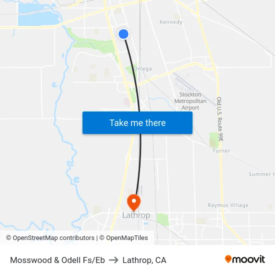 Mosswood & Odell Fs/Eb to Lathrop, CA map