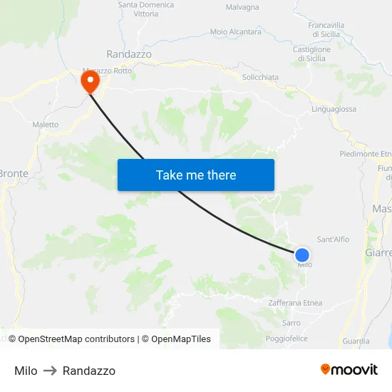 Milo to Randazzo map