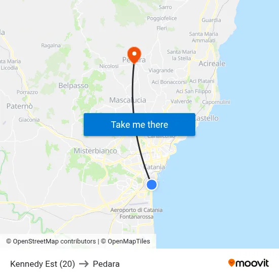 Kennedy Est (20) to Pedara map