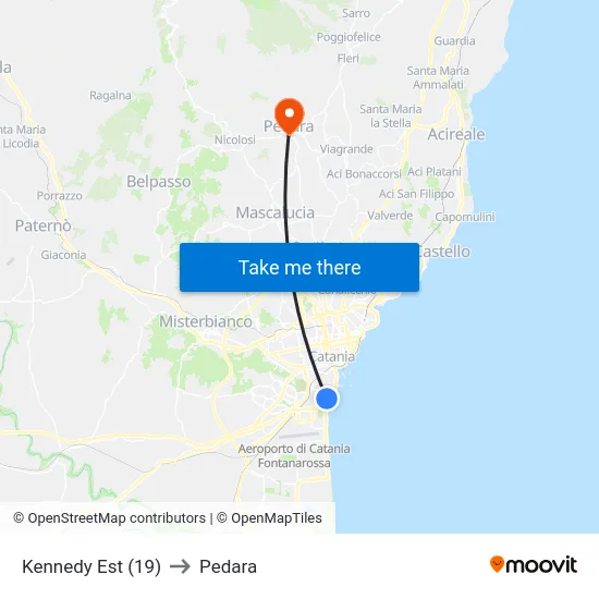 Kennedy Est (19) to Pedara map