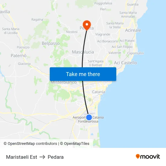 Maristaeli Est to Pedara map
