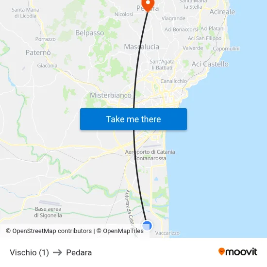 Vischio (1) to Pedara map