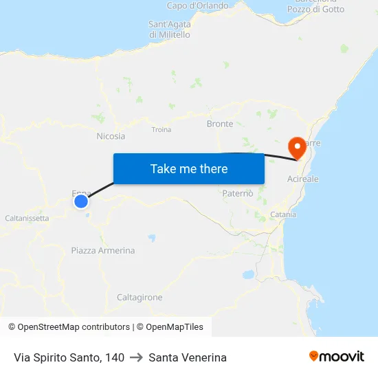 Holy Spirit Street, 140 to Santa Venerina map