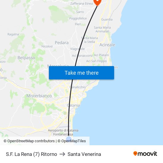 S.F. La Rena (7) Ritorno to Santa Venerina map