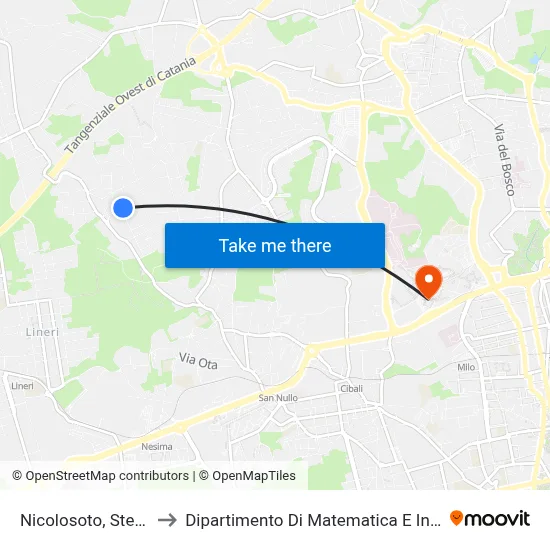 Nicolosoto, Stesicoro to Department of Mathematics and Computer Science map