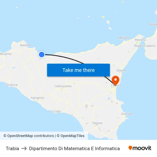 Trabia to Department of Mathematics and Computer Science map