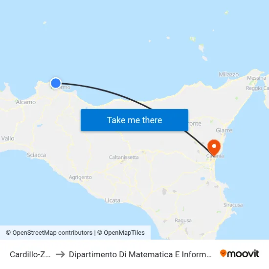 Cardillo-Zen to Department of Mathematics and Computer Science map