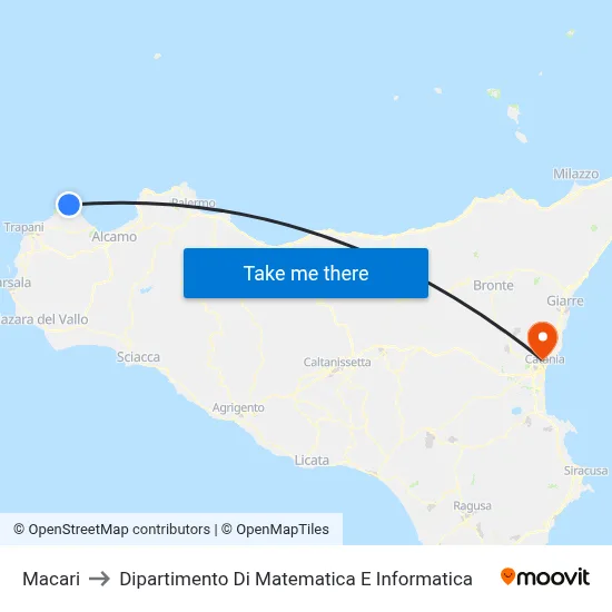 Macari to Department of Mathematics and Computer Science map