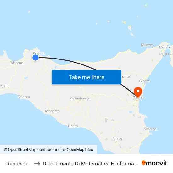 Republic to Department of Mathematics and Computer Science map