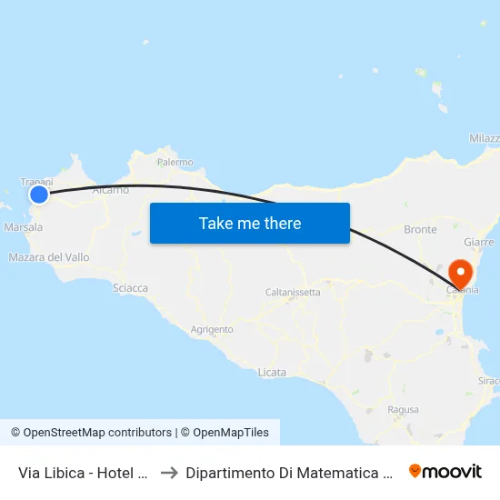 Libyan Road - Hotel Le Saline to Department of Mathematics and Computer Science map