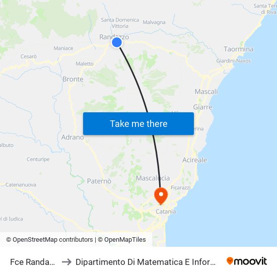 Fce Randazzo to Dipartimento Di Matematica E Informatica map