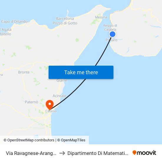 Via Ravagnese-Arangea  Incr. Vico I to Dipartimento Di Matematica E Informatica map