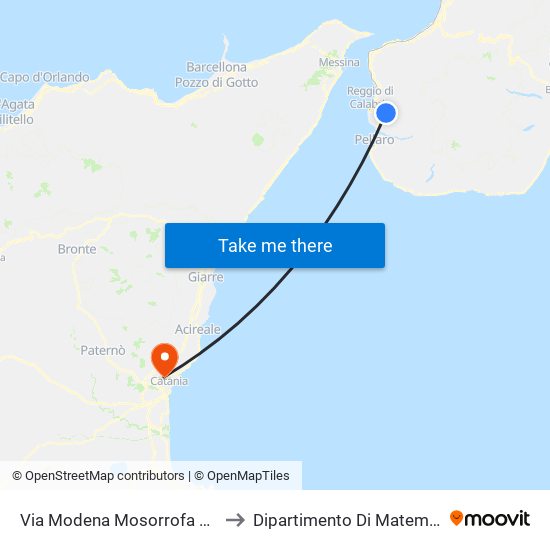 Via Modena Mosorrofa Bivio Mosorrofa S/N to Dipartimento Di Matematica E Informatica map