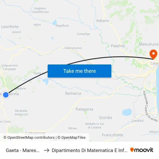 Gaeta - Marescalchi to Department of Mathematics and Computer Science map