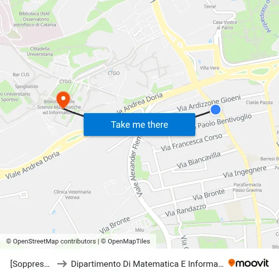 [Soppressa] to Department of Mathematics and Computer Science map