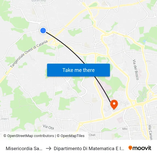 Mercy St. Luke to Department of Mathematics and Computer Science map