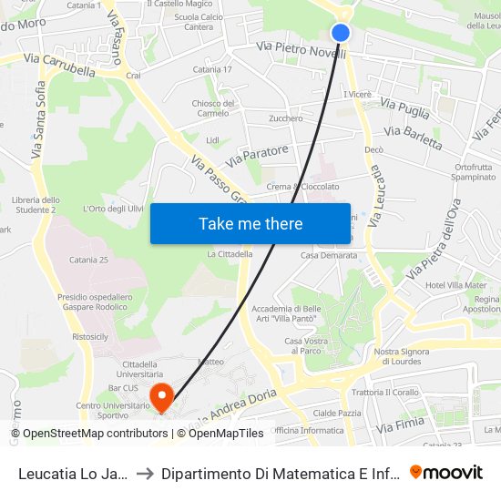 Leucatia Lo Jacono to Dipartimento Di Matematica E Informatica map