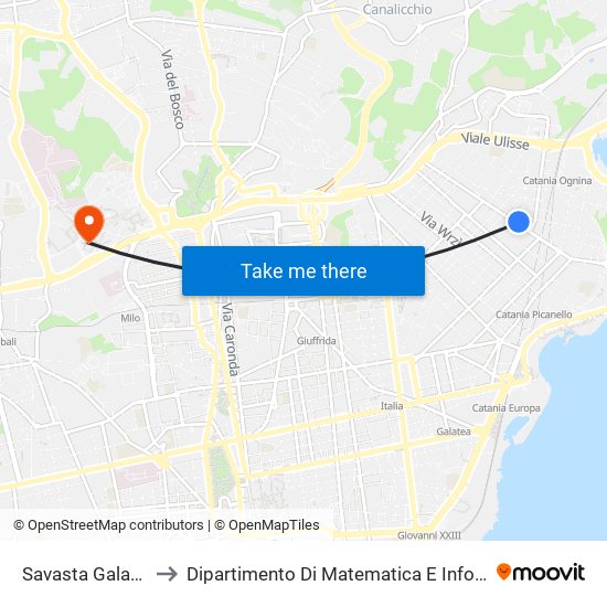 Savasta Galatioto to Dipartimento Di Matematica E Informatica map