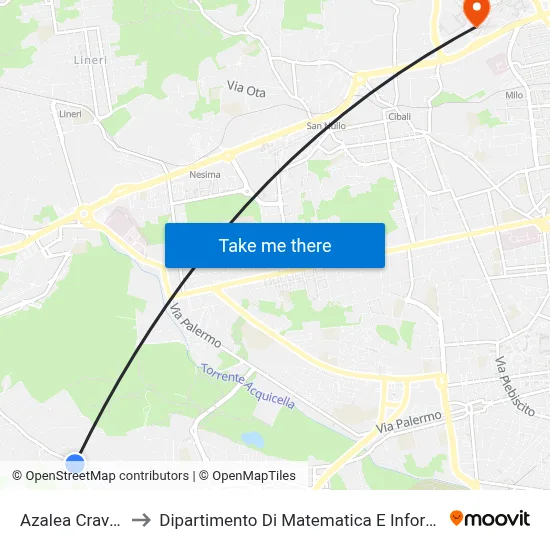 Azalea Cravone to Department of Mathematics and Computer Science map