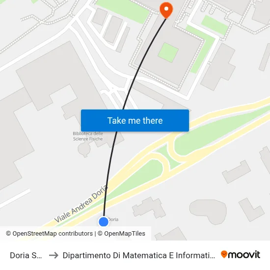 South Doria to Department of Mathematics and Computer Science map