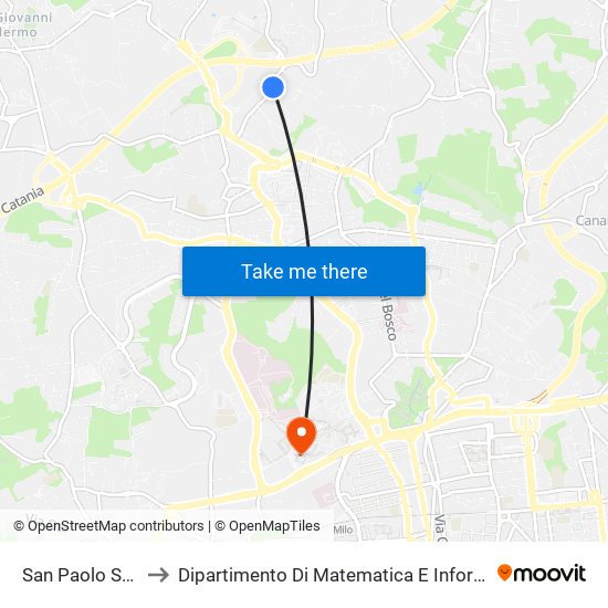 San Paolo Savio to Dipartimento Di Matematica E Informatica map