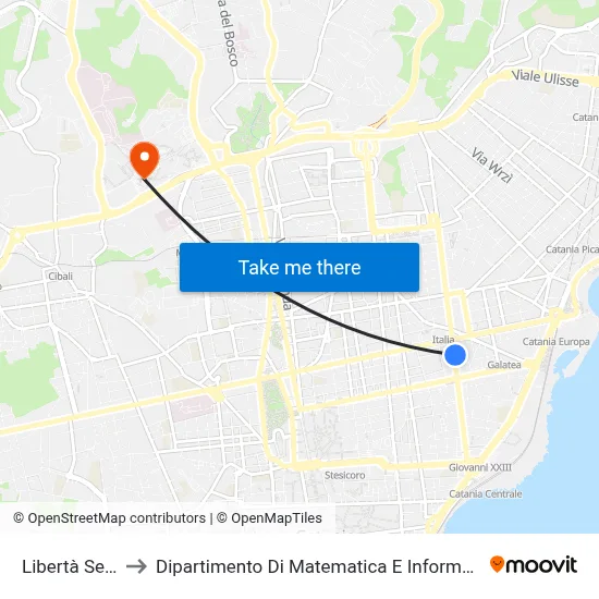 Liberty Sella to Department of Mathematics and Computer Science map