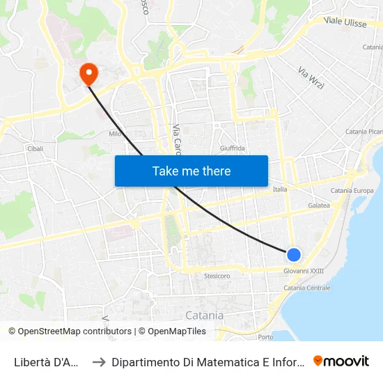 Liberty D'Amico to Department of Mathematics and Computer Science map