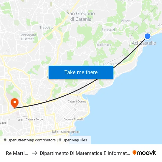 Re Martino to Department of Mathematics and Computer Science map