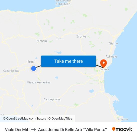 Viale Dei Miti to Accademia Di Belle Arti ""Villa Pantò"" map