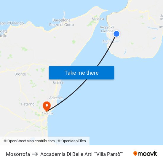 Mosorrofa to Accademia Di Belle Arti ""Villa Pantò"" map
