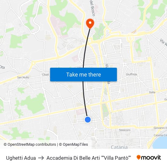 Ughetti Adua to Accademia Di Belle Arti ""Villa Pantò"" map