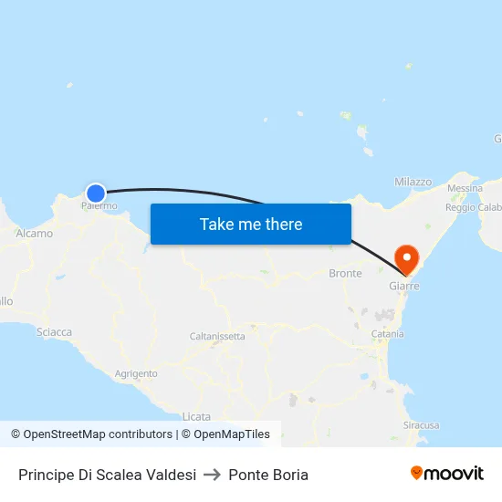 Prince of Scalea Valdesi to Ponte Boria map