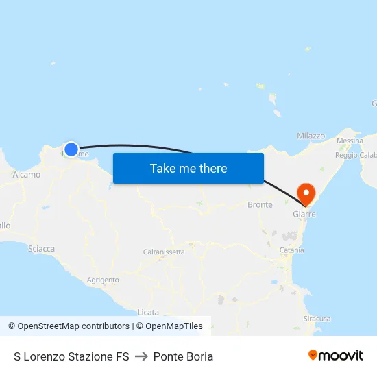 San Lorenzo Railway Station to Ponte Boria map