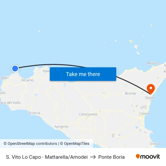 S. Vito Lo Capo - Mattarella/Amodei to Ponte Boria map
