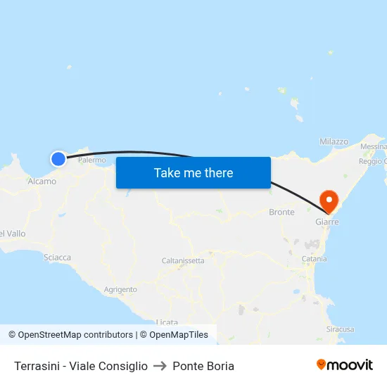 Terrasini - Viale Consiglio to Ponte Boria map