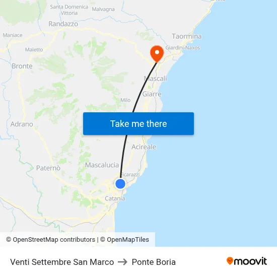 Venti Settembre San Marco to Ponte Boria map
