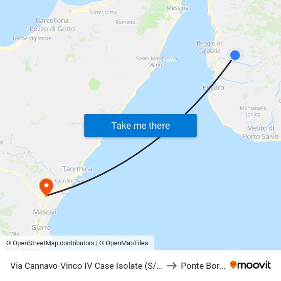 Via Cannavo-Vinco  IV Case Isolate (S/N) to Ponte Boria map