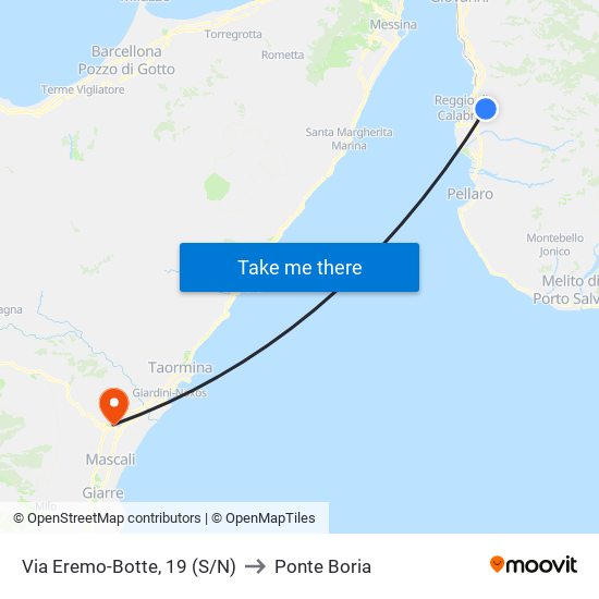 Via Eremo-Botte, 19  (S/N) to Ponte Boria map