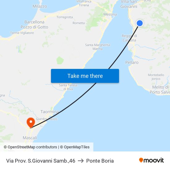 Via Prov. S.Giovanni Samb.,46 to Ponte Boria map