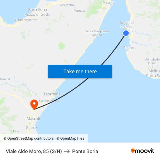 Viale Aldo Moro, 85  (S/N) to Ponte Boria map
