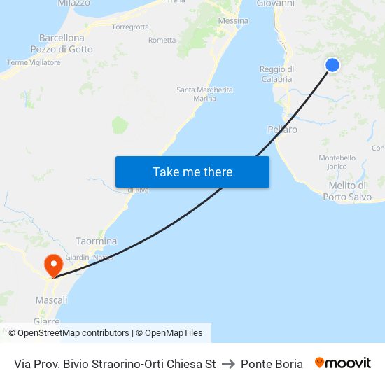 Via Prov. Bivio Straorino-Orti Chiesa St to Ponte Boria map